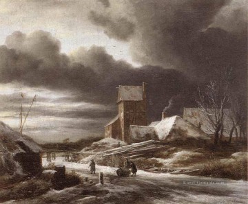 Landschaft auf der Ebene Werke - Winter Landschaft Jacob Isaakszoon van Ruisdael
